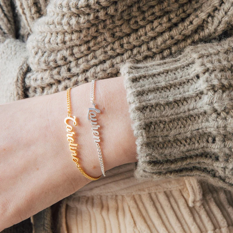 Elegant Custom Jewelry - Personalized Name Bracelet