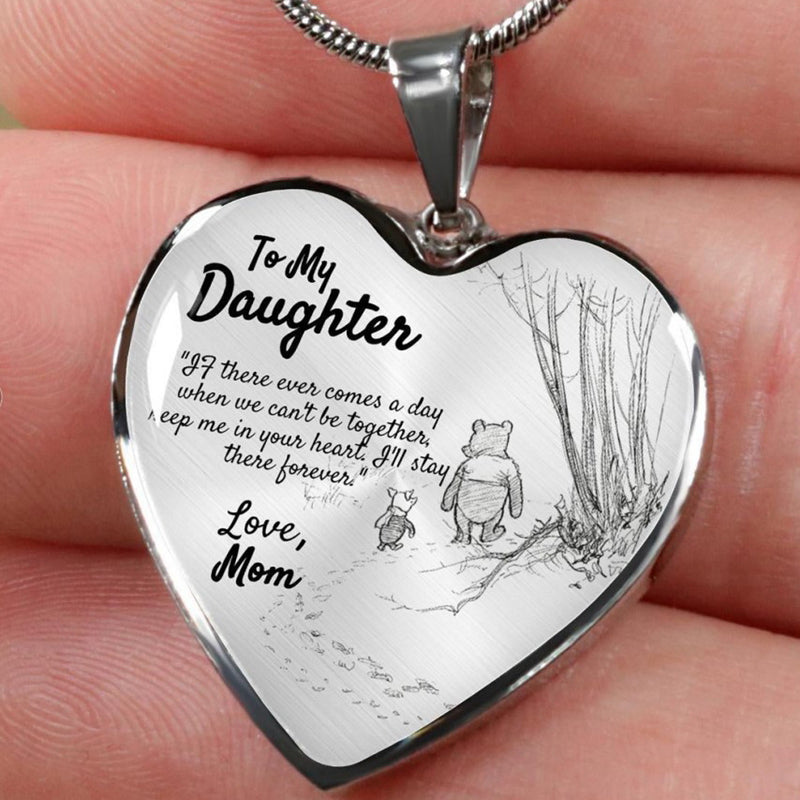 To My Daughter Heart Pendant Necklace