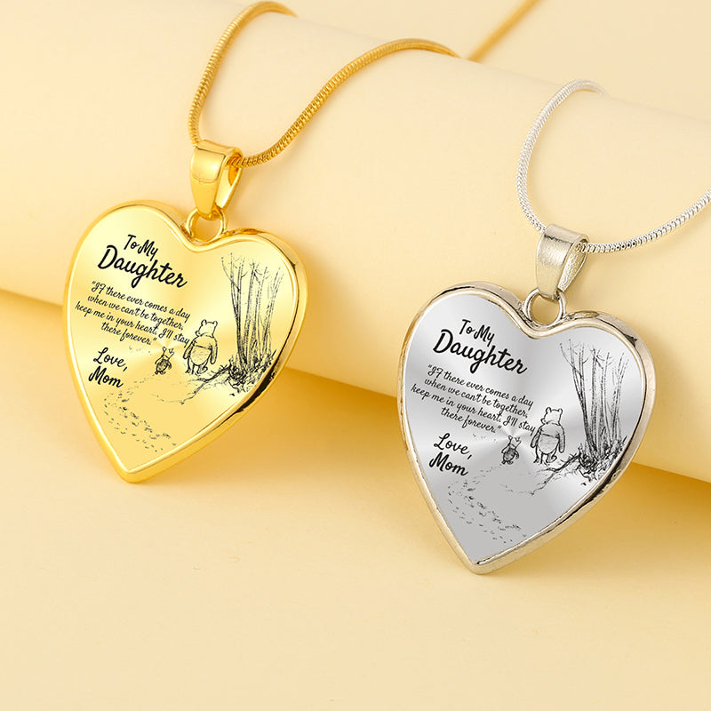 To My Daughter Heart Pendant Necklace