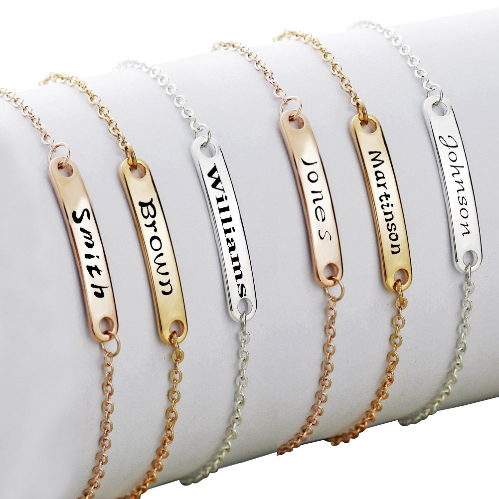 Delicate Engraved Bracelet – Personalized Keepsake