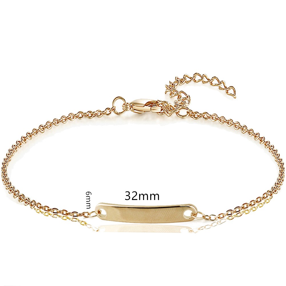 Delicate Engraved Bracelet – Personalized Keepsake