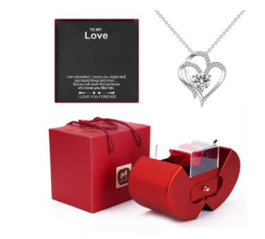 Luxury Rose Necklace with Gift Box – Perfect for Her