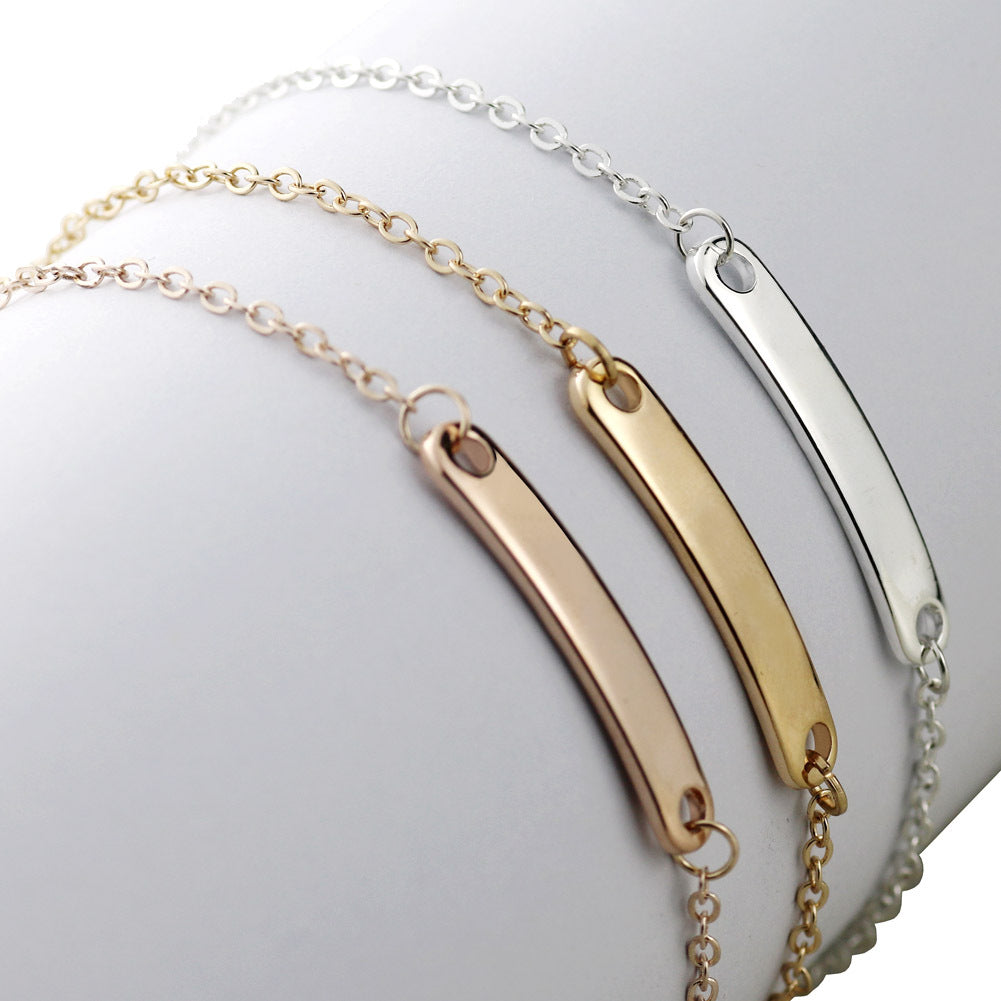 Delicate Engraved Bracelet – Personalized Keepsake