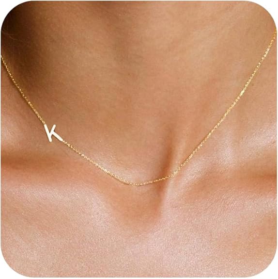 14K Gold Initial Necklace