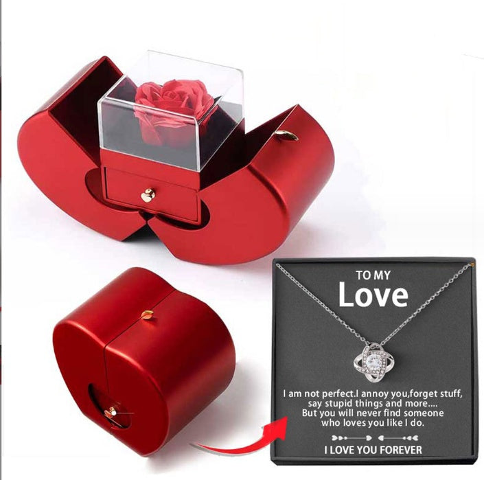 Luxury Rose Necklace with Gift Box – Perfect for Her