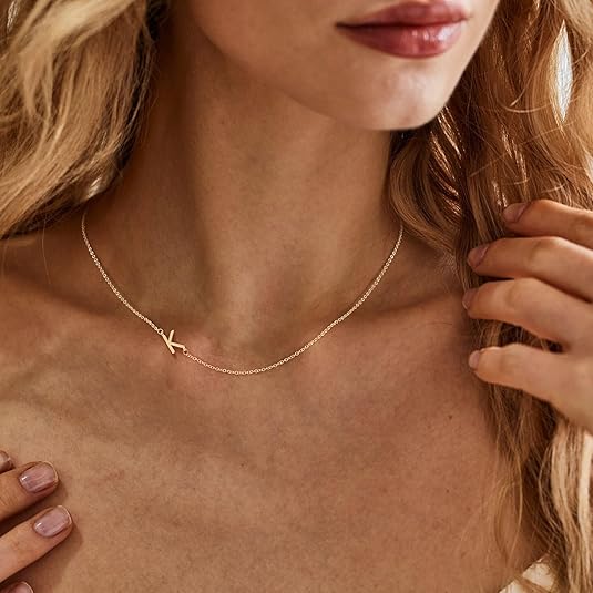 14K Gold Initial Necklace