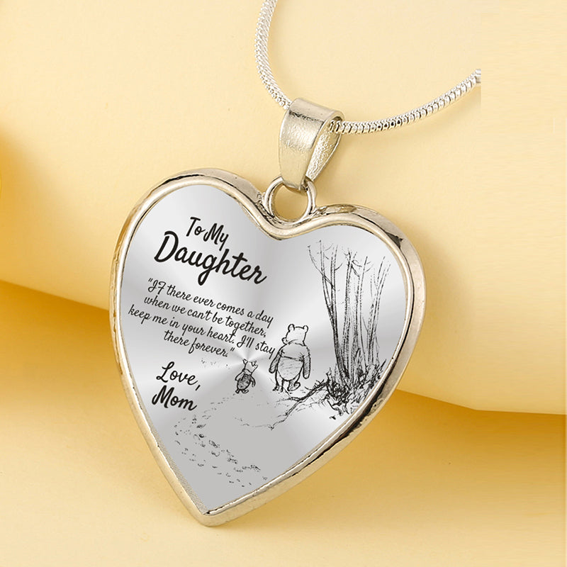 To My Daughter Heart Pendant Necklace